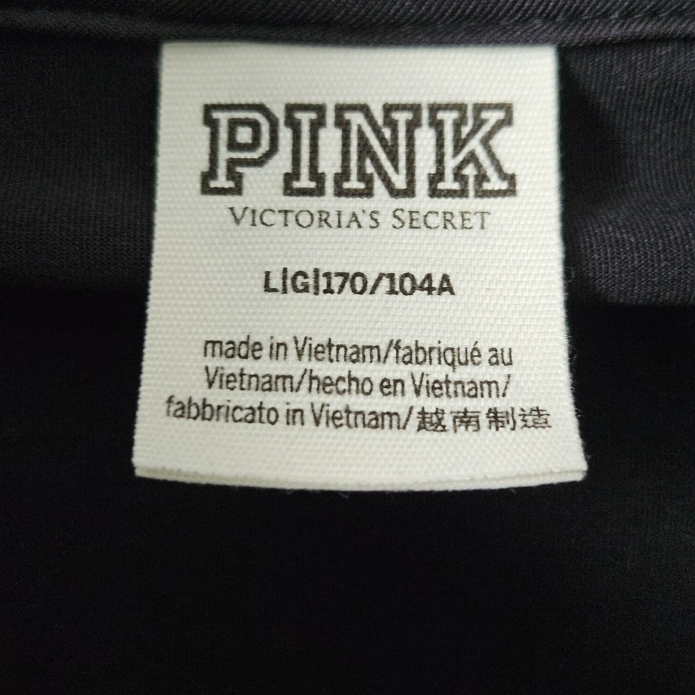 Victorias Secret Pink Womens Half Zip Pullover Long Sleeve Black Size L Athletic - Picture 2 of 12